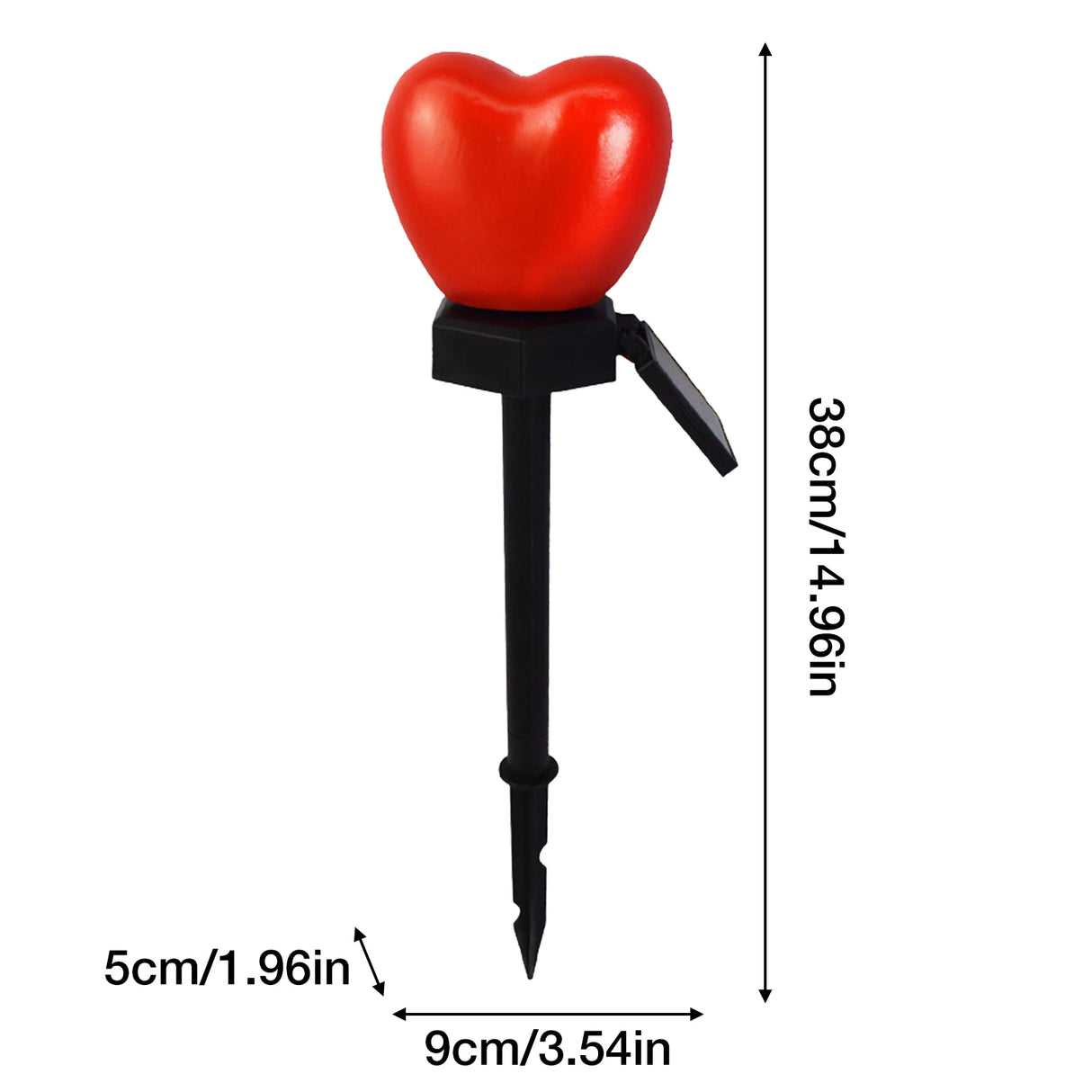 Solar Lights Outdoor Auto On/Off Heart-shaped LED Solar Garden Lights For Yard Decoration Waterproof Landscape Solar Lights