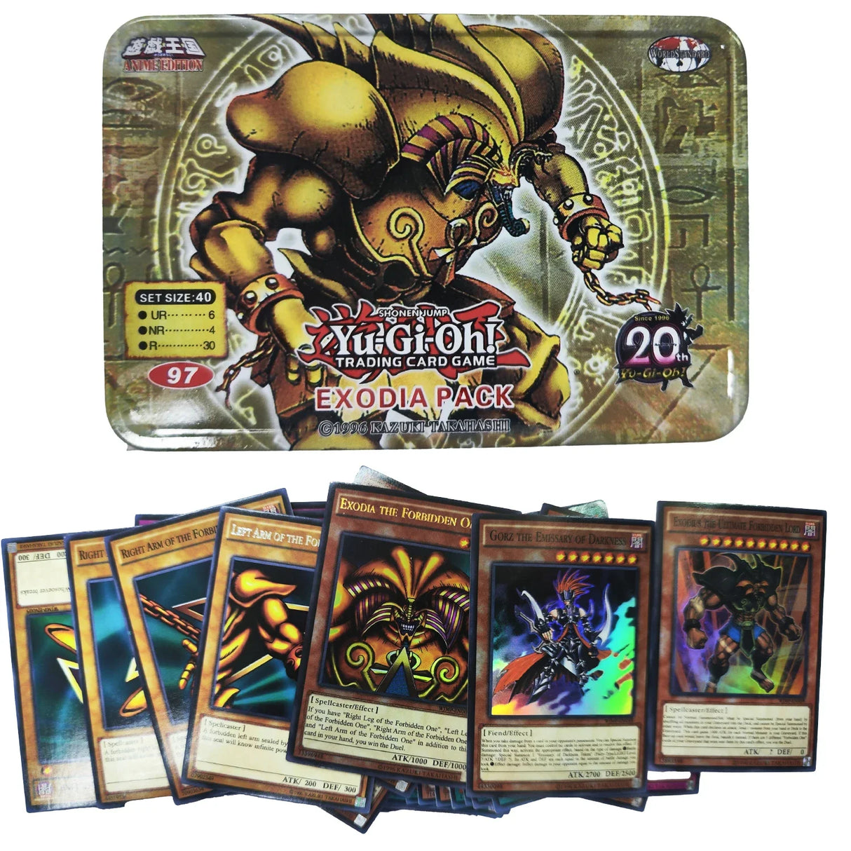 Yu Gi Oh Cards EXODIA PACK Card English Holographic Golden White Dragon Duel Game Collection Card with Tin Box