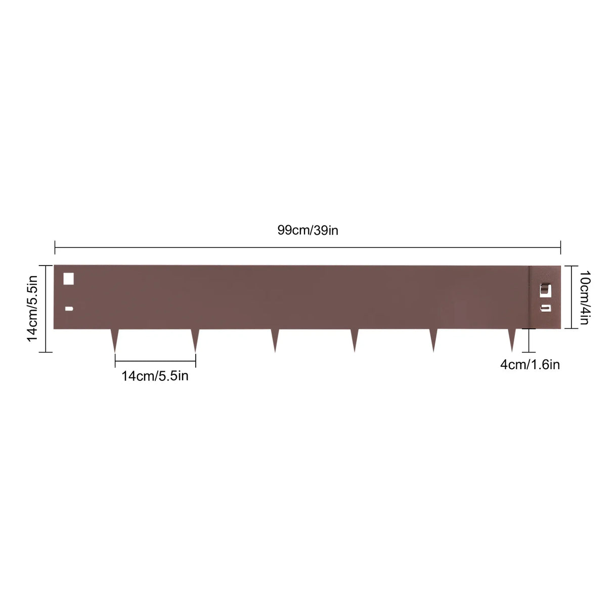 4"x39" 5x Metal Landscape Edging Steel Lawn Edging Bendable Metal Garden Barrier