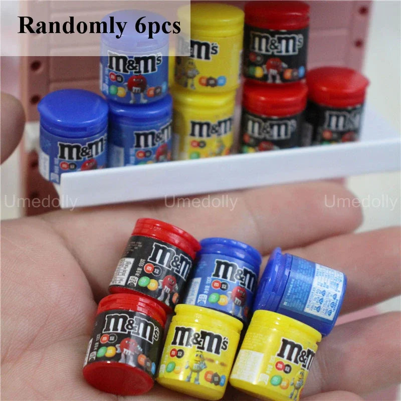 1/6 Scale Miniature Dollhouse Supermarket Store Food Mini Snacks Drinks for Doll Blyth BJD Accessories Toy