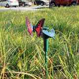 Solar Powered Flying Wobble Solar Flying Butterfly Decor Cute Animal Butterfly Bird Garden Stake Yard Outdoor Lawn Decor