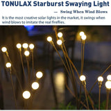 Solar Garden Lights - Upgraded Solar Swaying Light, Sway by Wind, Solar Outdoor Lights, Yard Patio Pathway Decoration