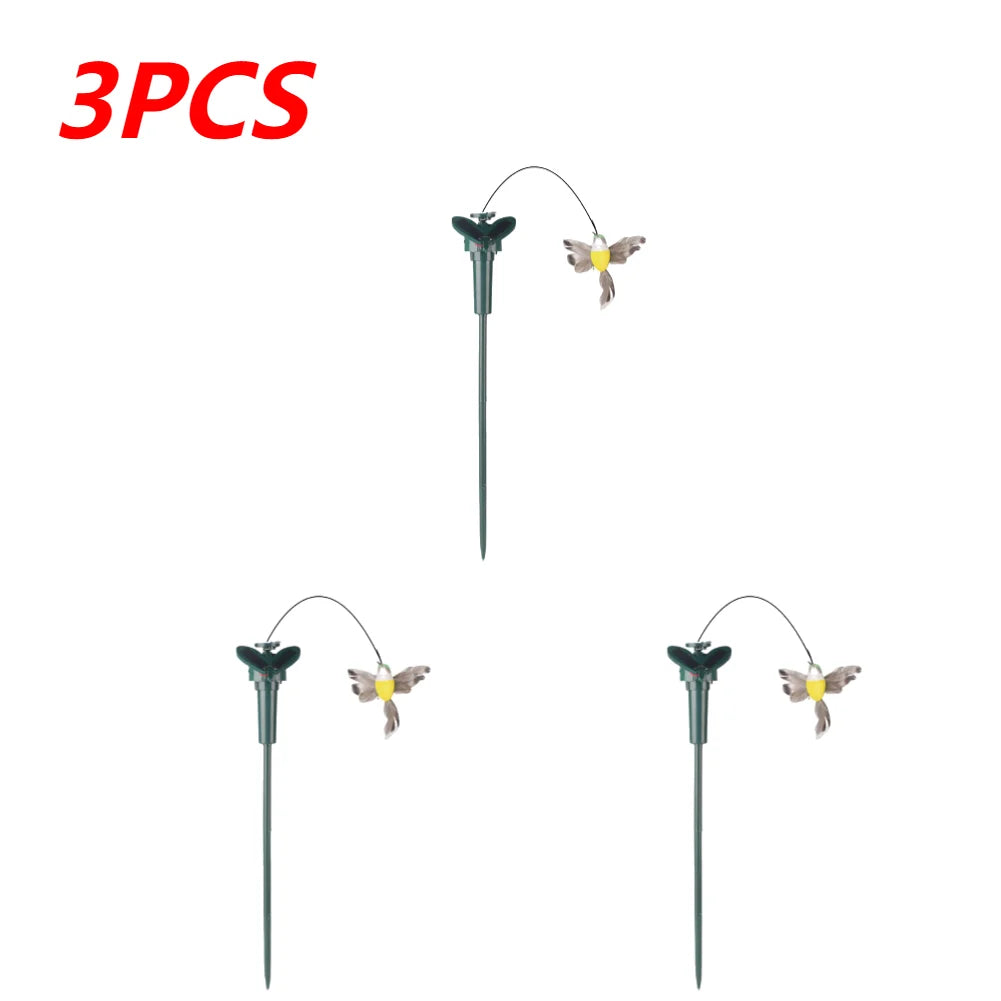 Solar Powered Flying Wobble Solar Flying Bird Butterfly Artificial Fake Hummingbird Dancing Fluttering Butterflies Garden Decor