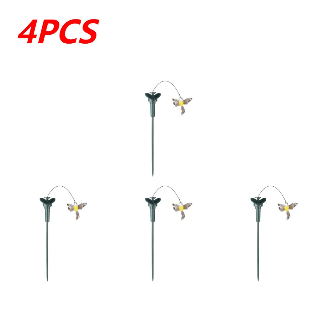 Solar Powered Flying Wobble Solar Flying Bird Butterfly Artificial Fake Hummingbird Dancing Fluttering Butterflies Garden Decor