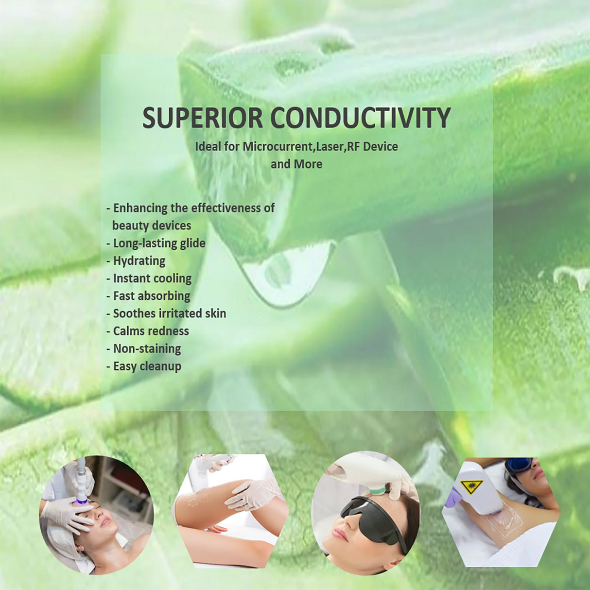 2.5L Gel Conductor Radiofrecuencia y Cavitacion Clear Contact Gel for Ultrasound Beauty Face and Body Skin Care