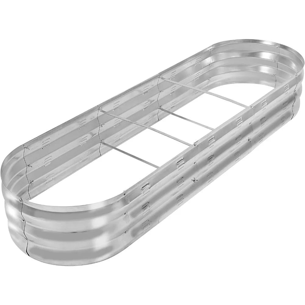 Raised Garden Bed Kit for Vegetables Flower Galvanized Metal Planter Boxs Designed for Easy DIY and Cleaning Not Twist Or Rot
