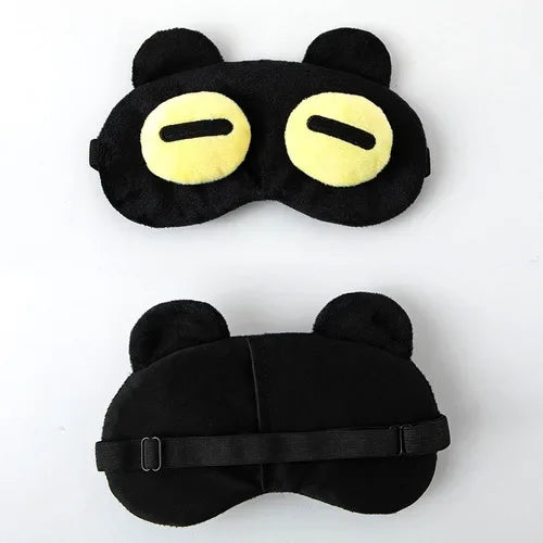 1Pc Cotton Cartoon Face Sleep Eye Mask Cute Funny Eye Cover Sleeping Mask Travel Rest Eye Band Kids Beauty Health Blindfold