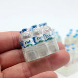 1:12 Dollhouse Miniature Simulation Mineral Water Bottle with Box Drink Model Miniaturas Play Kitchen Doll Supermarket Food Toy
