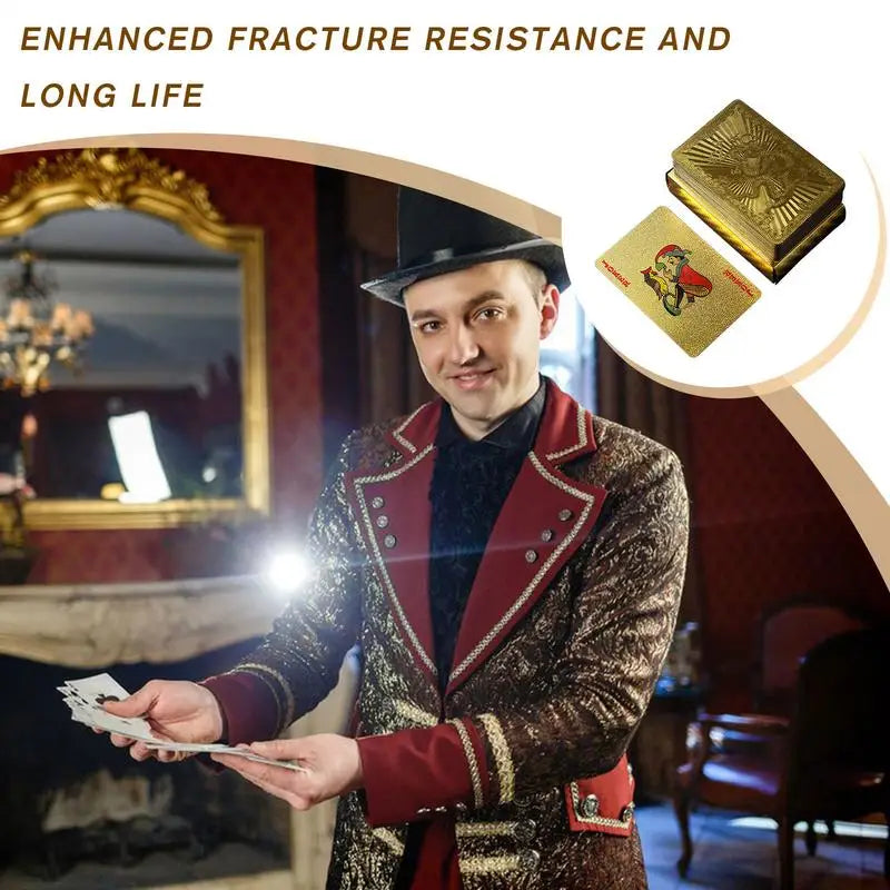 Poker Cards Standard Luxury Gold Foil Poker Board Game Playing Cards Standard Portable For Daily Entertainment Corporate