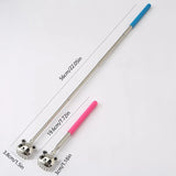 Panda Six Teeth Stainless Steel Back Scratcher Telescopic Back Itching Relief Massager Portable For Old Man Household