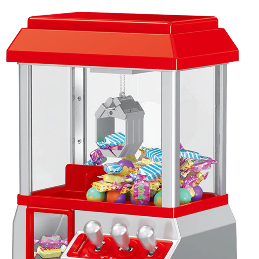 Plastic Candy Grabber Machine Coin Operated Mini Candy Grab Machine Party Supplies Battery Powered Entertainment for Kids Adults
