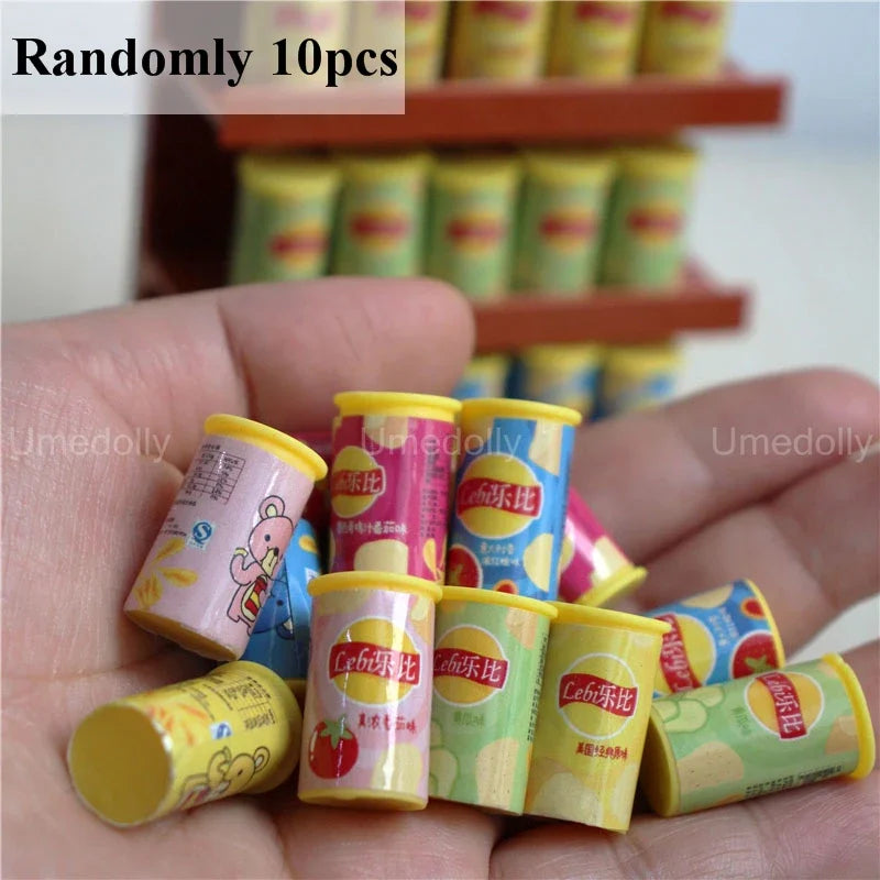 1/6 Scale Miniature Dollhouse Supermarket Store Food Mini Snacks Drinks for Doll Blyth BJD Accessories Toy