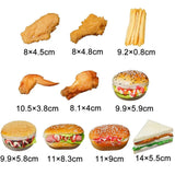 Toy Bakery Scene Model Home Ornament Simulation Kitchen Artificial Food Model Faux Fried Chicken Hamburger Fries Sandwish