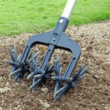 2 in 1 Garden Aerator Ventilated Scarifier Gardening Rotary Tiller Rotary Cultivator Tool Garden Lawn Ripper for Garden Lawn