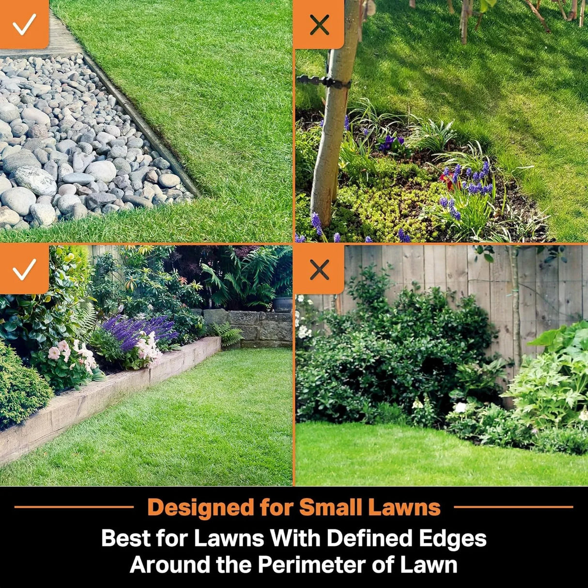 Perimeter Wire Free Robot Lawn Mower Cuts Small Lawns 1000-2000 Square Feet with Optical Navigation, Obstacle Avoidance