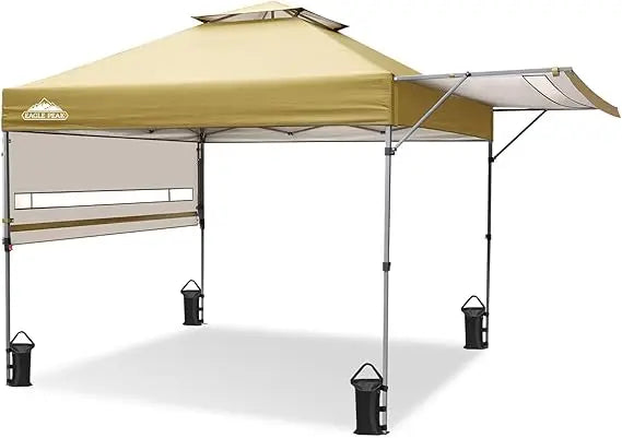 17x10 Pop up Gazebo Canopy Tent Outdoor Instant Canopy Shelter with Adjustable Dual Half Awnings (Blue)