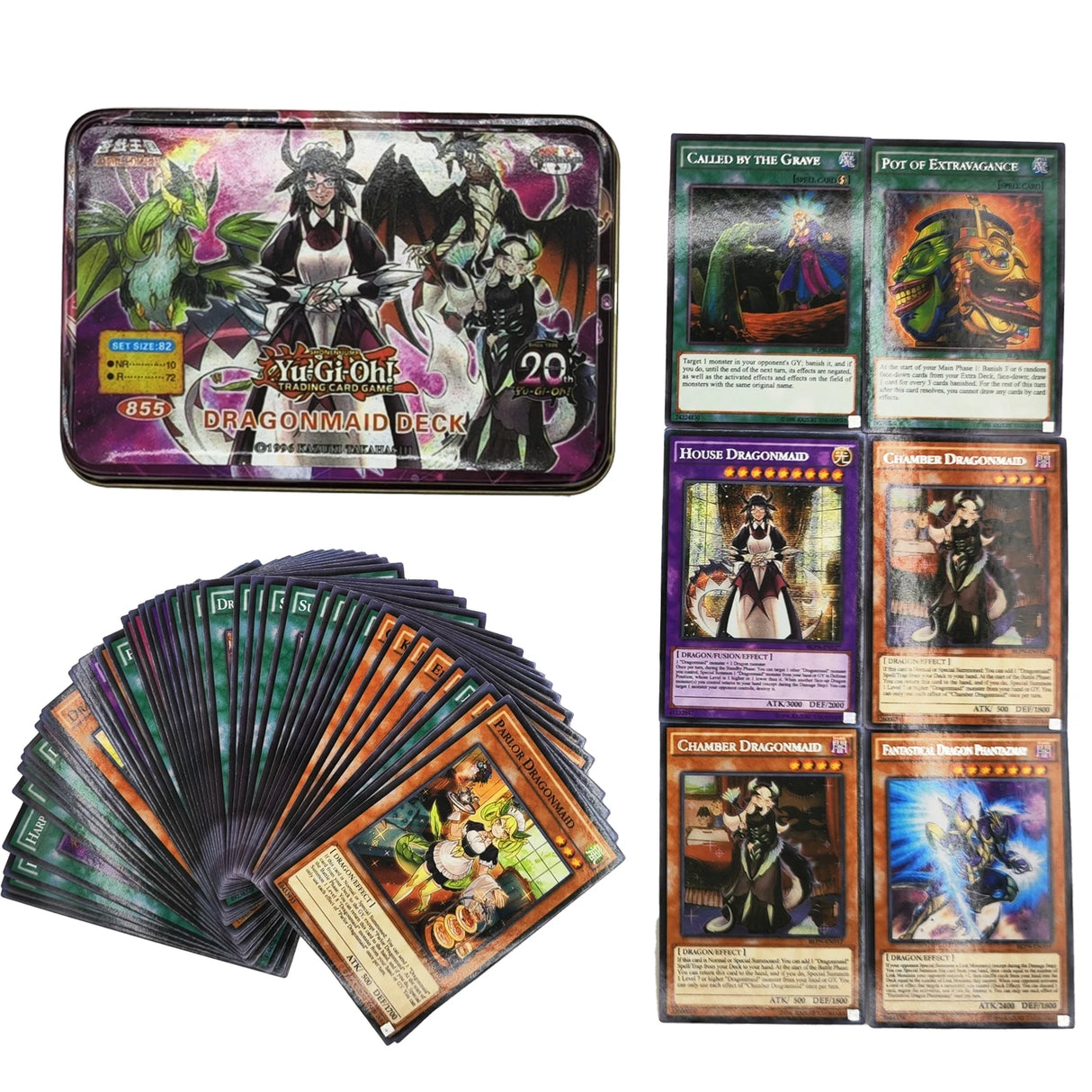 Yu Gi Oh Cards KAIBA PACK 3 Card Deck English TCG Holographic Golden White Dragon Duel Game Collection Card with Tin Box