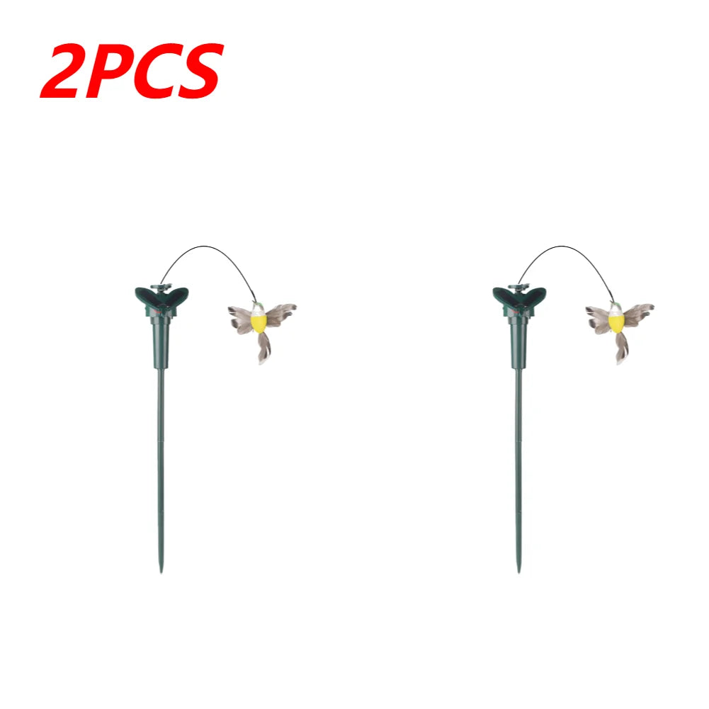 Solar Powered Flying Wobble Solar Flying Bird Butterfly Artificial Fake Hummingbird Dancing Fluttering Butterflies Garden Decor