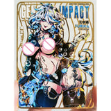 28PC/Set Anime Goddess Story DIY ACG Tsunade Albedo Kurumi Sexy Metal Card Collectible Cards Boys Play Toys Birthday Gifts