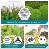 YOFIDRA 100-135cm Electric Lawn Mower Foldable Trimmer Pruning Cutting Garden Power Tool For 21V 18V Battery With 2 Battery