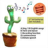 Talking Cactus Toy with LED 120 English Songs Singing Musical Toys Repeat What You Say Suitable for Babies and Toddlers