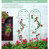 4 Pack Metal Garden Trellis 86.7" H Garden Fence Rustproof Trellis for Climbing Plants Support Roses Flower Outdoor Lawn Green-B