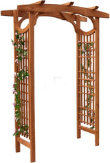 Wooden Garden Arch Premium Outdoor Trellis for Climbing Plants, 83.12”H×59”W×29.75’’D, Also can be Used for Wedding