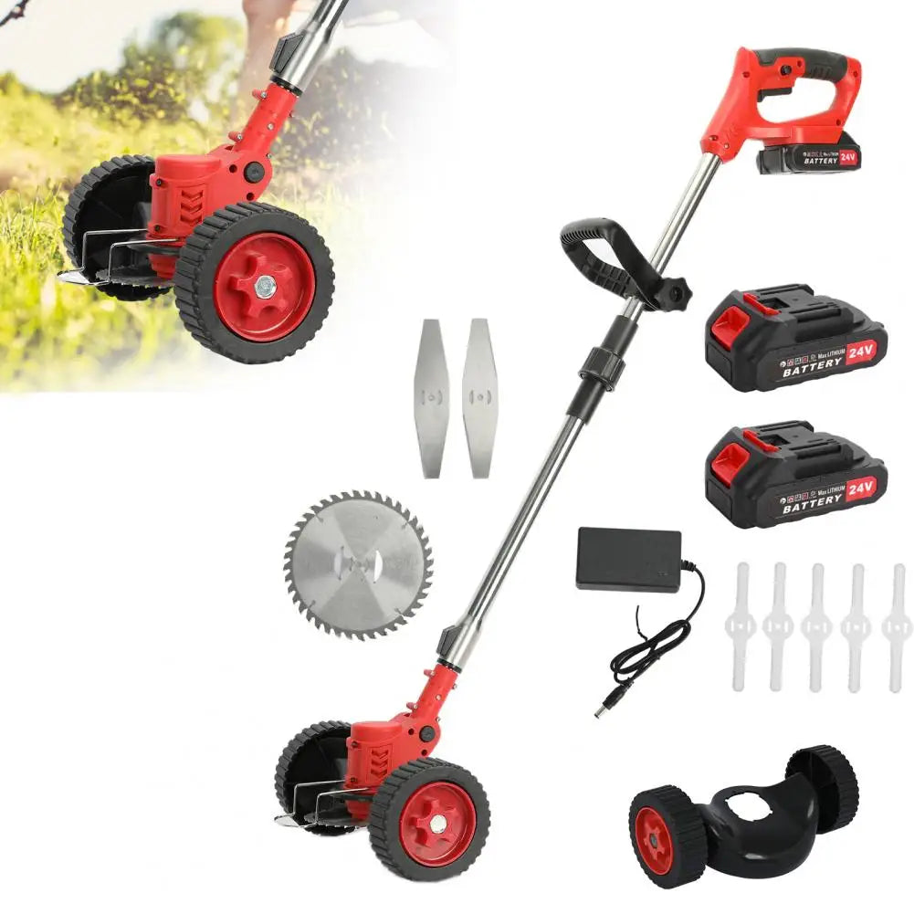 24V Cordless Grass String Trimmer 2000mAh Electric Lawn Mower Weed Adjustable Rechargeable Telescopic Cutter Garden For Home