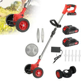 24V Cordless Grass String Trimmer 2000mAh Electric Lawn Mower Weed Adjustable Rechargeable Telescopic Cutter Garden For Home