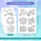 1Set 4Sheets Dragon Water Soluble Embroidery Stabilizer Stars Hand Sewing Stabilizers Self Adhesive Washable Stick and Stitch