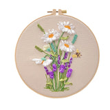 Ribbon Embroidery Stitch Practice Kit Embroidery Kit for Adult Beginners, Include Embroidery Cloth Threads for Craft Lover