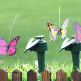 Solar Powered Flying Wobble Solar Flying Bird Butterfly Artificial Fake Hummingbird Dancing Fluttering Butterflies Garden Decor