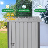 3x3 FT Outdoor Storage Shed Metal Building for Backyard Garden Patio Lawn Storage, Tool Shed for Bike Lawn Mower with Lockable
