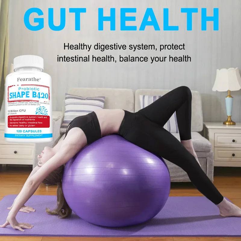 Shape B420 Probiotics, Supplement for Men and Women, Supports Digestive Health and Metabolic Rate, Promotes Nutrient Absorption