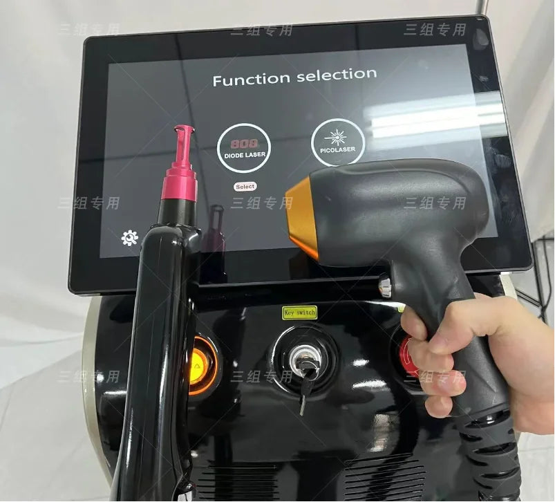 2 in 1 Diode Laser Hair Remova Ice Painless Alexandrite Picosecond Laser Tattoo Removal Multi-function cooling system beauty