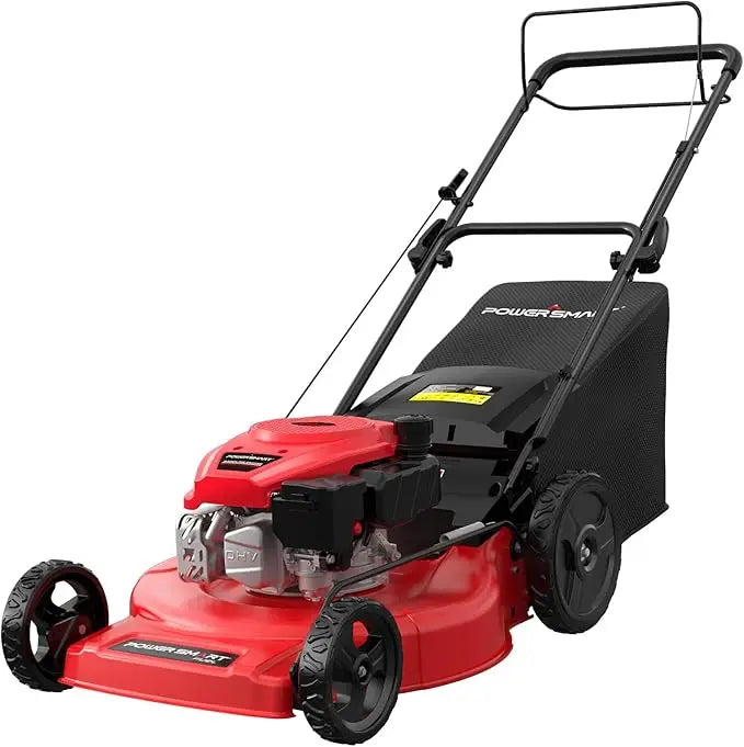 Self Propelled Gas Lawn Mower, 22 in. with 170cc OHV Engine, 3-in-1 Rear-Wheel-Drive High Wheels, Black