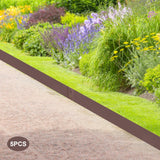 4"x39" 5x Metal Landscape Edging Steel Lawn Edging Bendable Metal Garden Barrier