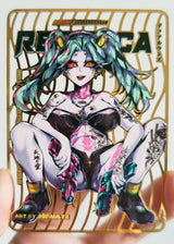 28PC/Set Anime Goddess Story DIY ACG Tsunade Albedo Kurumi Sexy Metal Card Collectible Cards Boys Play Toys Birthday Gifts