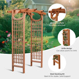 Wooden Garden Arch Premium Outdoor Trellis for Climbing Plants, 83.12”H×59”W×29.75’’D, Also can be Used for Wedding