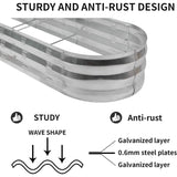 Raised Garden Bed Kit for Vegetables Flower Galvanized Metal Planter Boxs Designed for Easy DIY and Cleaning Not Twist Or Rot