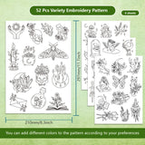 1Set 4Sheets Dragon Water Soluble Embroidery Stabilizer Stars Hand Sewing Stabilizers Self Adhesive Washable Stick and Stitch