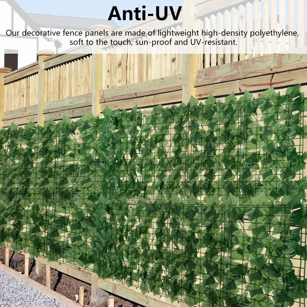 1PCS Artificial Ivy Privacy Fence Wall Screen 100X50 Greenery Backdrop Ivy Vine Leaf Hedges Fence Panels for Patio Garden