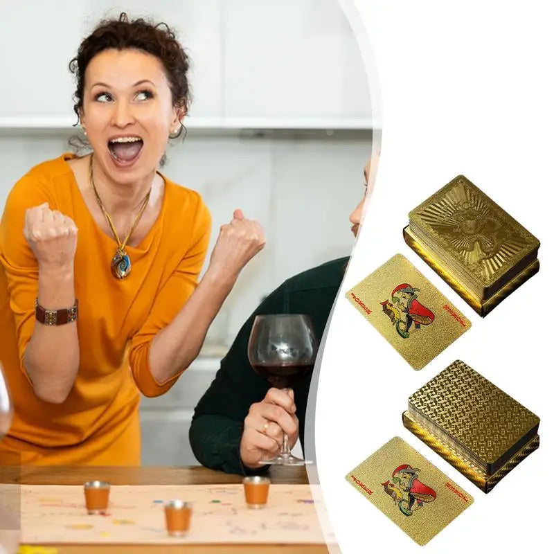 Poker Cards Standard Luxury Gold Foil Poker Board Game Playing Cards Standard Portable For Daily Entertainment Corporate
