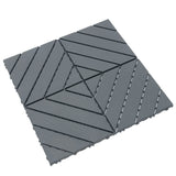 Plastic Interlocking Deck Tiles,44 Pack Patio Deck Tiles,12"x12" Square Waterproof Outdoor All Weather Use, Patio Decking Tiles