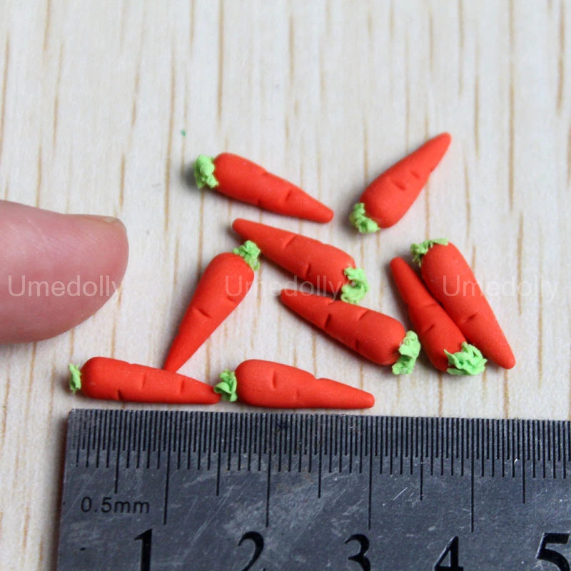 1:12 Scale Miniature Vegetable Mini Corn Carrot Pretend Play Dollhouse Food for OB11 BJD Doll Kitchen Supermarket Toy