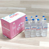 1:12 Dollhouse Miniature Simulation Mineral Water Bottle with Box Drink Model Miniaturas Play Kitchen Doll Supermarket Food Toy