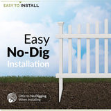 Vinyl Picket Fence Panels No Dig Maintenance Free Garden Border Weather Resistant Decorative Corner Fence Outdoor Spaces