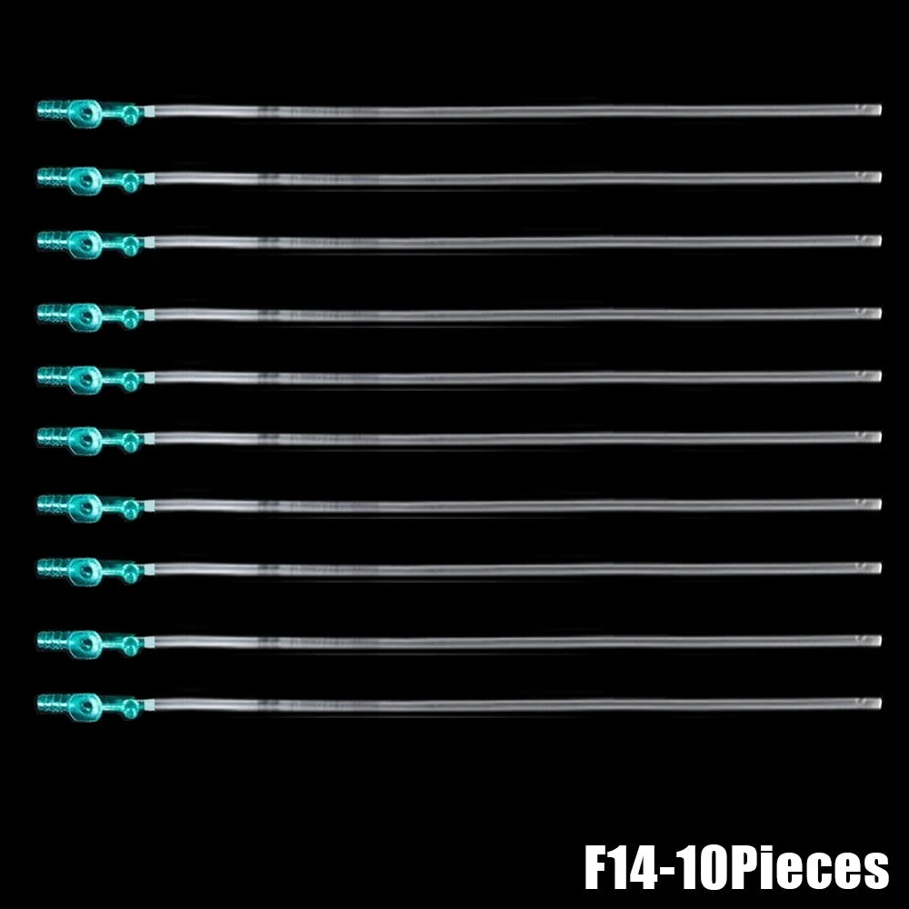 10pcs F6/F8/F10/F12/F14/F16 Adult/child Medical Oral Cavity Sterile PVC Suction Catheter Household Manual Sputum Aspirator Tube