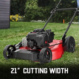 21-Inch Lawn Mower Gas Powered with125cc , 2-in-1 Mulching Push Mower B8721C