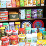 1:6 Scale Miniature Dollhouse Supermarket Shelf Mini Food Snack Beverage for Blyth BJD Doll Accessories Toy